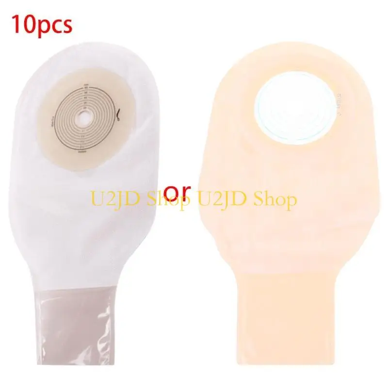 

U2JD 10Pcs Adults Disposable Colostomy Bags Ostomy Supplies Drainable for Ileos