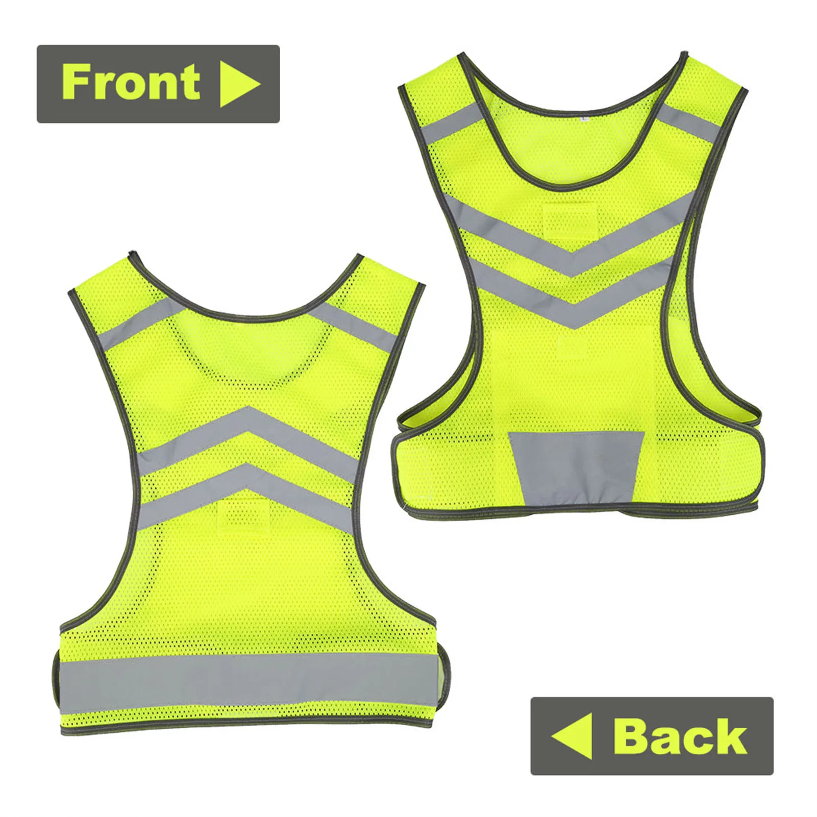 High Visibility Adjustable Reflective Safety Vest For Outdoor Sports Cycling Running Hiking