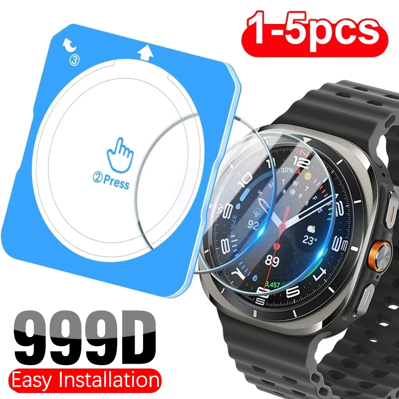 HD-Displayschutzfolie aus gehärtetem Glas für Samsung Galaxy Watch 7 40 mm 44 mm, Schutzfolie für Galaxy Watch 7 Ultra, einfach zu installieren