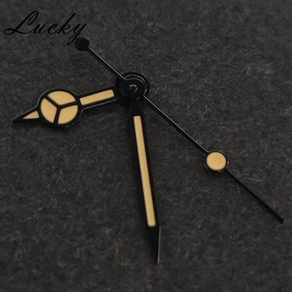 High Quality Retro NH35 Black Orange Hands Green Luminous Watch Hands Fit NH35/NH36/4R/7S Movement Watches Pointers