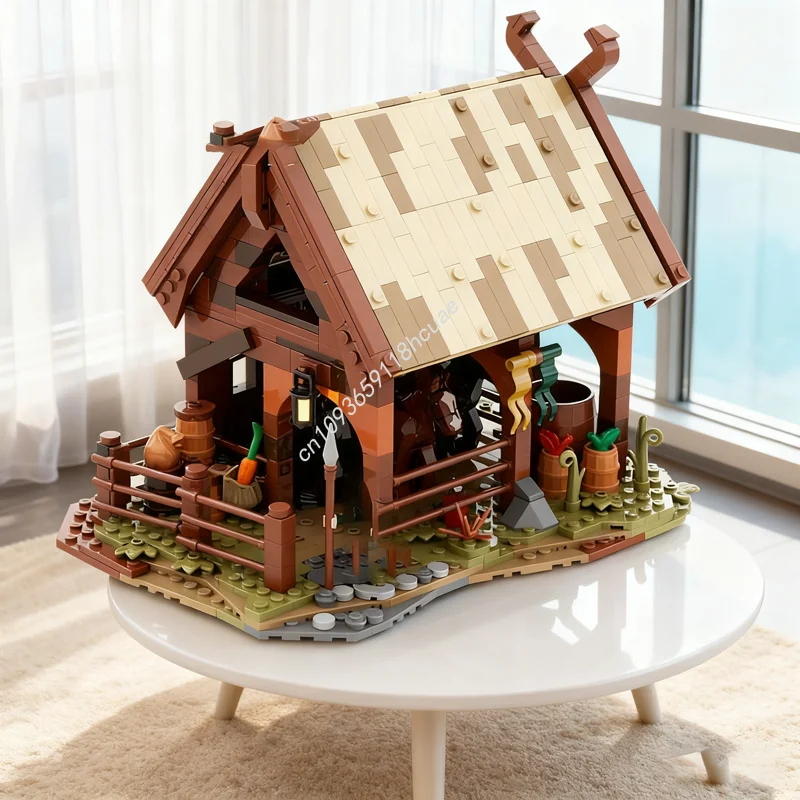 

793pcs MOC Rohan Stable Hobbit And Lord Rings The Model Building Blocks Toys Architecture DIY Christmas Gift Brick Kids Birthday