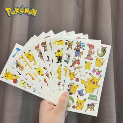 12pcs/bag Pokemon Tattoo Stickers Waterproof Cute Pikachu Sticker Funny Cartoon Kids Girls Christmas Birthday Gift reward Toy