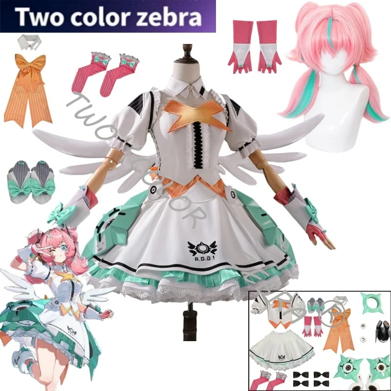 

Game Zenless Zone Zero ZZZ Aria Cosplay Costume Angels of Delusion Wig Dress Props Sets Halloween Party Role Play Cos Outfit