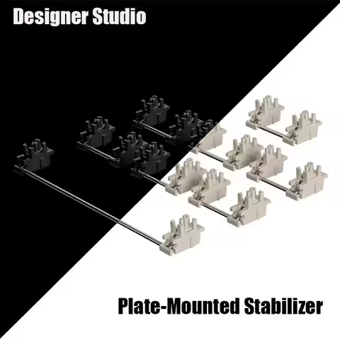 Designer Studio 6.25U 7U Plate Mounted Switch Stabilizer Mechanical Keyboard POM Black Steel Wire Protection Pre lubed Custom