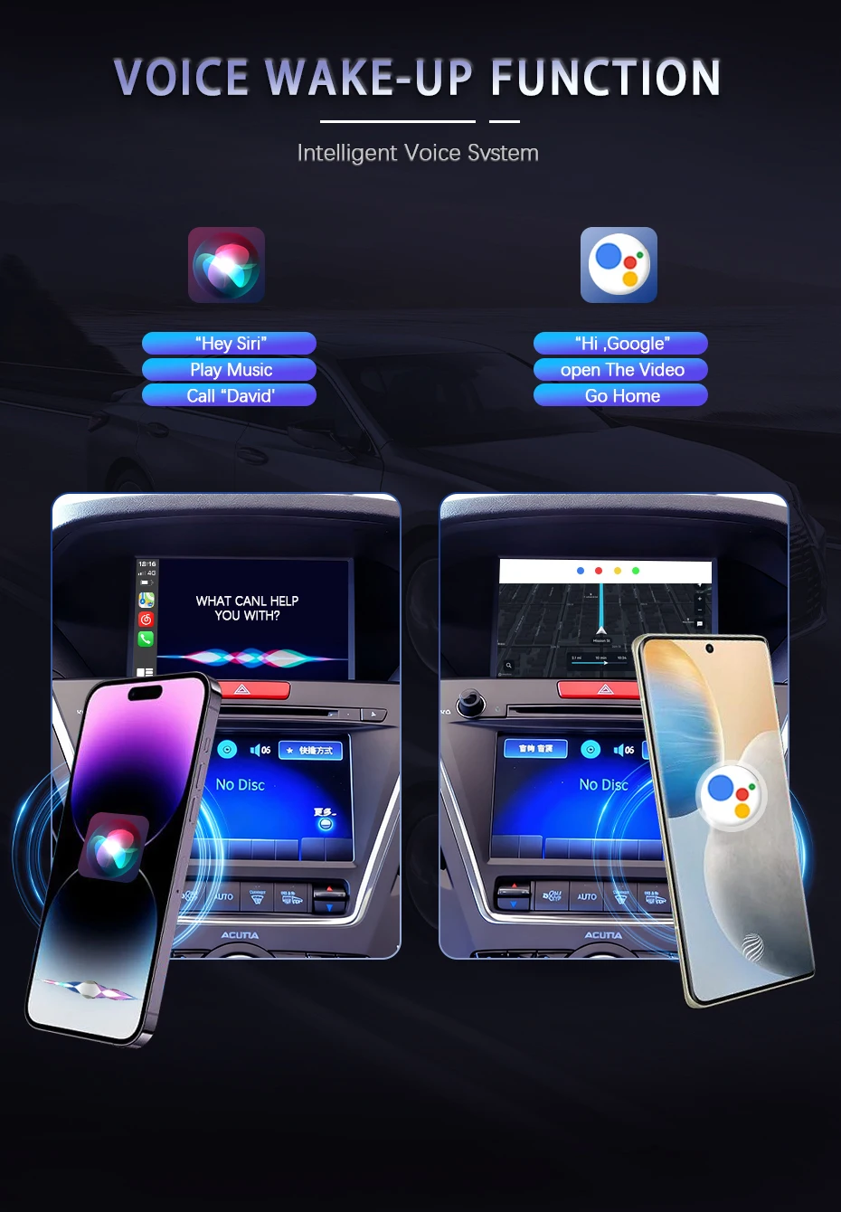 Auto AI Box Wireless Apple Carplay Android Auto für Acura YD3 MDX RDX TLX ILX RLX Honda Odyssey Originalbildschirm unterstützt Spiegelung – Detail 7