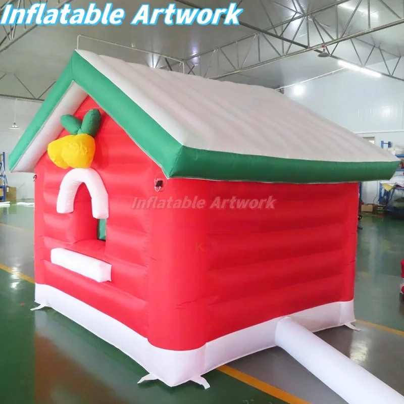 ที่กําหนดเอง Santa Outhouse Inflatable สําหรับ Giant Blow up ของเล่นตกแต่งคริสต์มาส