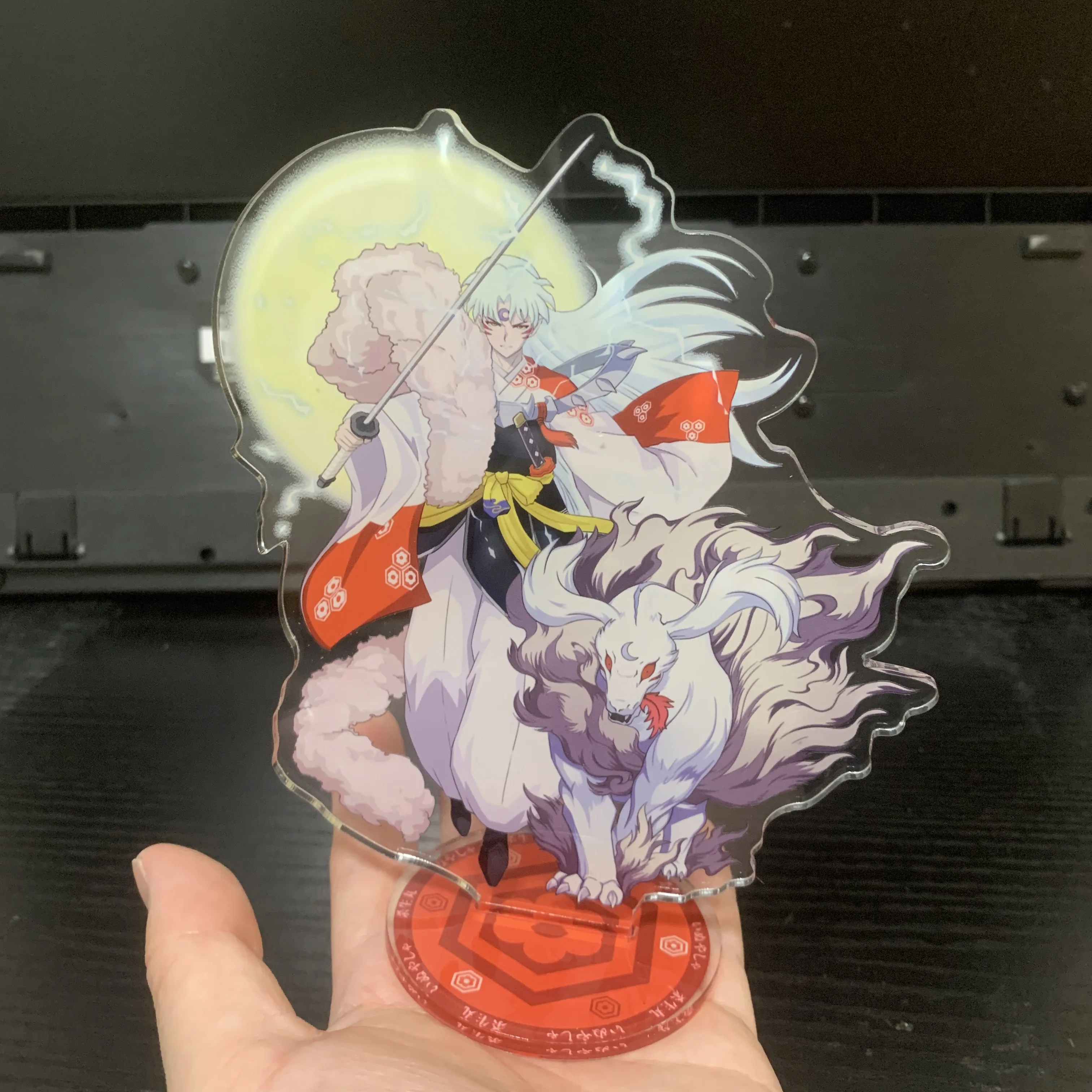 15CM Anime Inuyasha seshoumaru akrylowy stojak Molde płyta dekoracja biurka stały znak Prop fani zabawki świąteczne prezenty