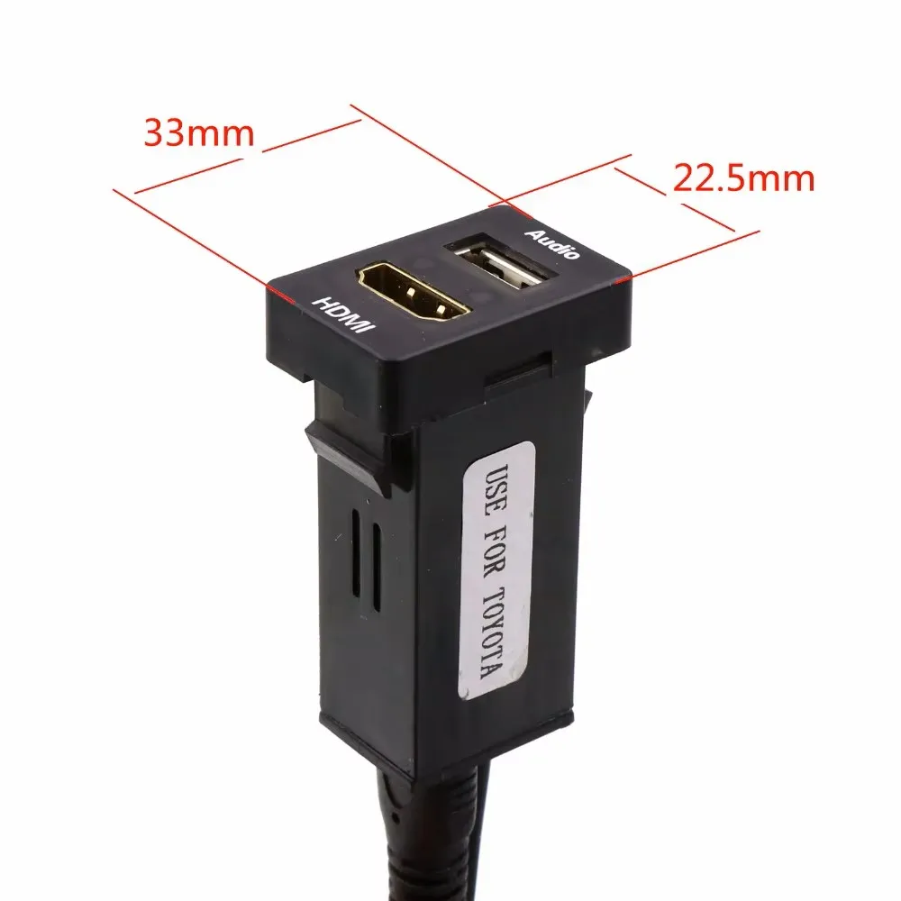 Car HDMI Input Port +USB Audio Input Audio Relay Use for TOYOTA,Camry,Corolla,Yaris,RAV4,Reiz,Land Cruiser,Coaster,Vios,Sienna