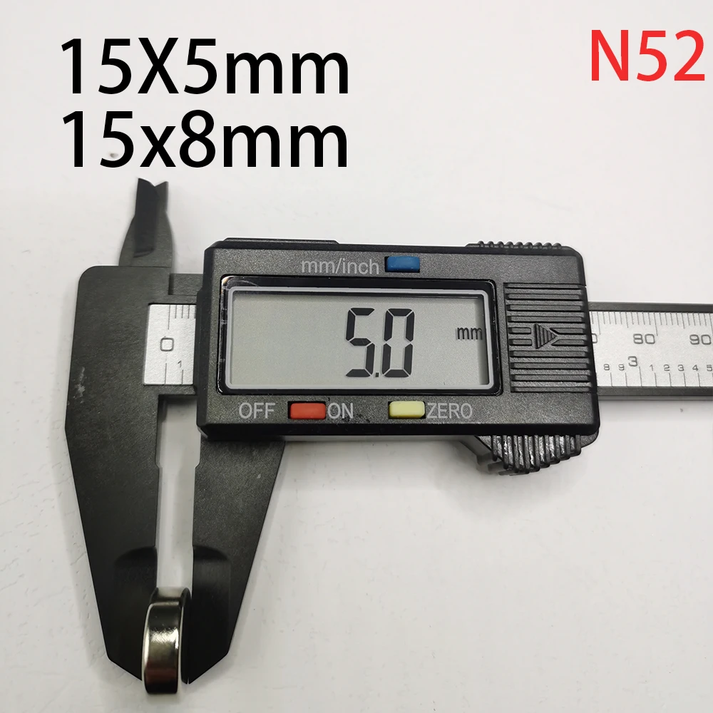 

N52 15x5 15x8 Magnet Standard Neodymium Motor Ebike Generator Booster 3d Printer Generation Search Magnetic Testing Fridge DIY