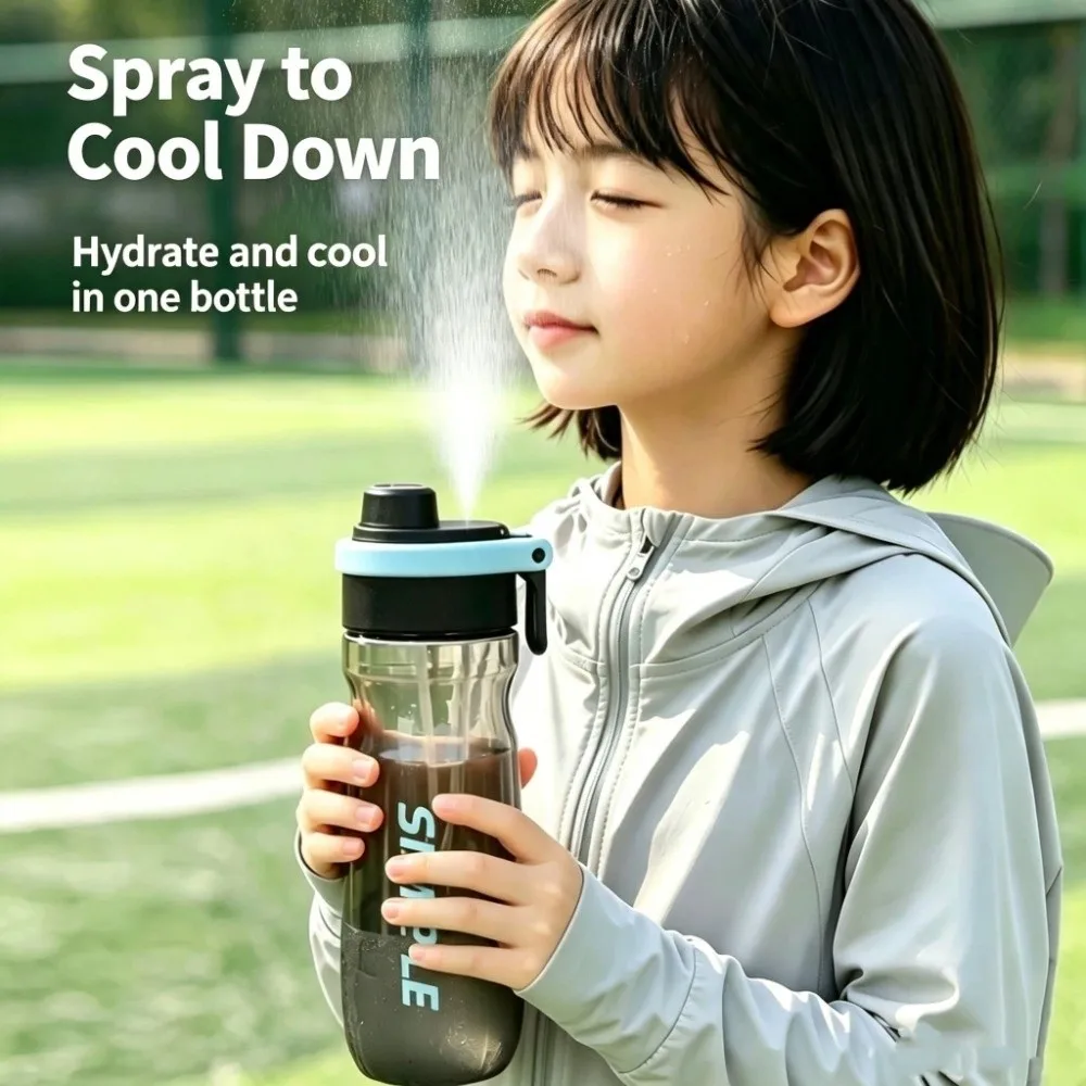 outdoor goods 800ml Drinking Bottles Portable with Straw Water Bottle durable Leak Proof drinking cup Gym