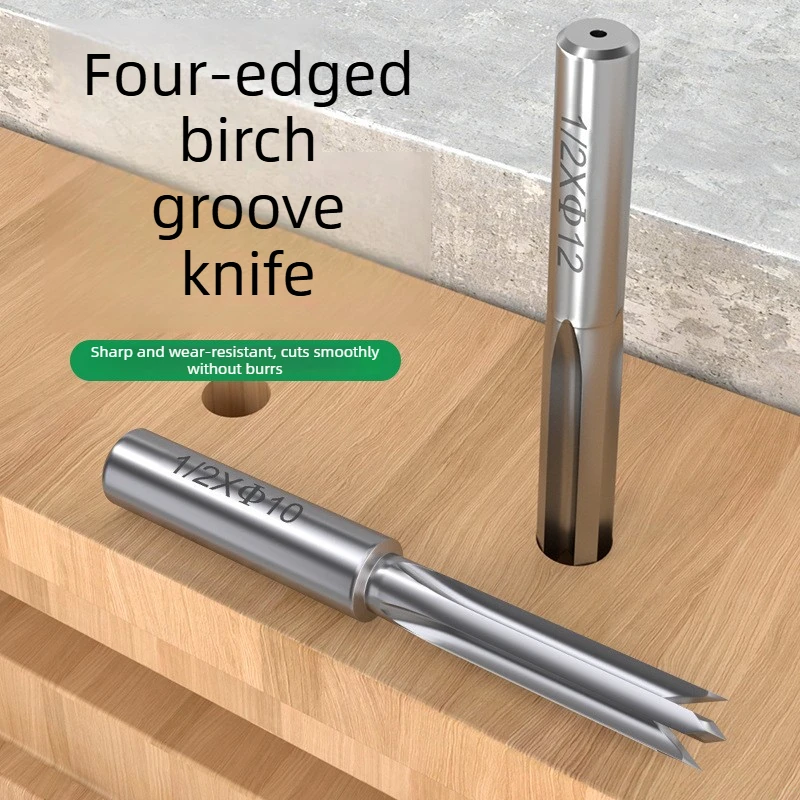 Mortise and Tenon Hole Opener, Mortise and Tenon Structure Slotting,High-strength Four-edge, Special Drill Bit for Woodworking