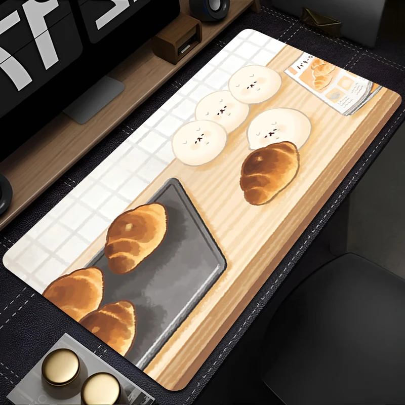 

Gaming Mouse Pad Cute Bread Dog Office Carpet Mouse Mats Gamer Rug Desk Accessories Computer Table Pads PC carpet Anime Mousepad
