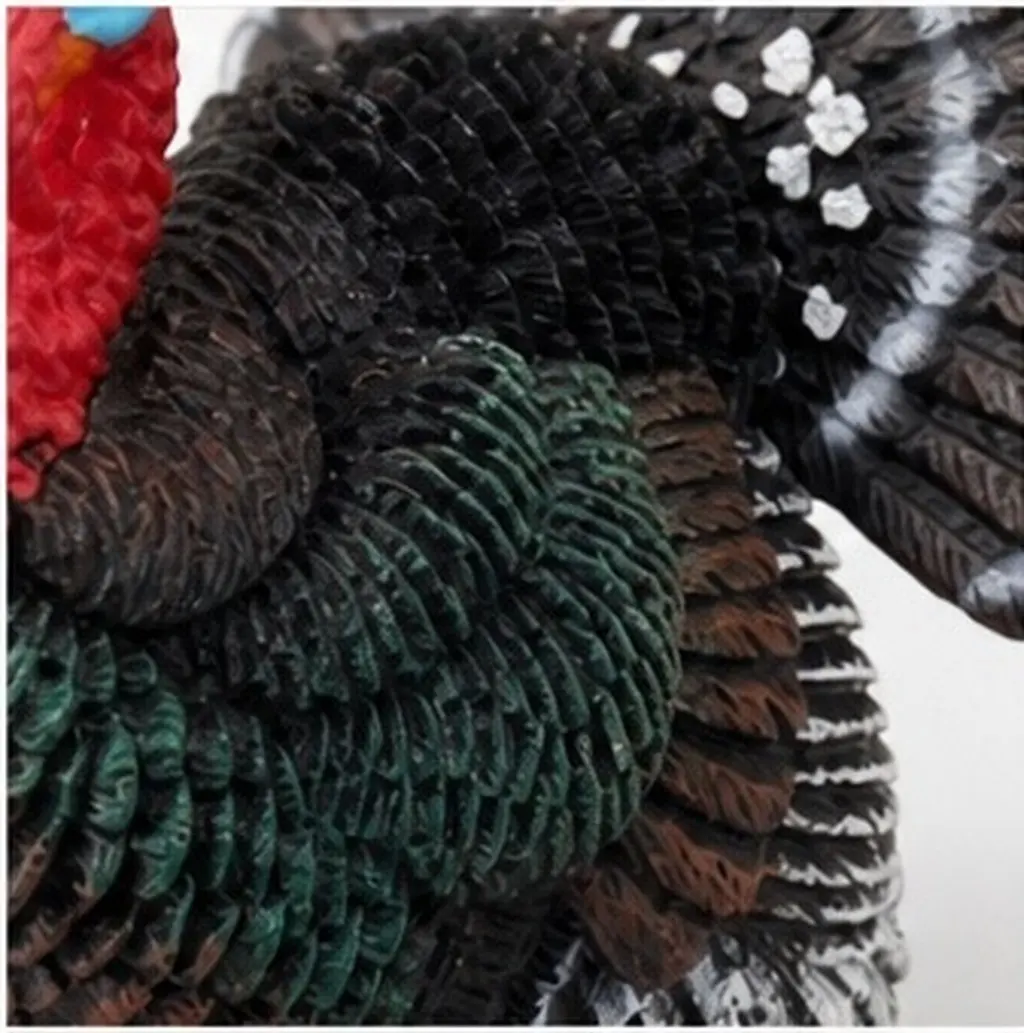 1Pcs Realistic Turkey Ornament Simulation Animal Decoration Creative Wildlife Accent Home Office Room Desk Adornment