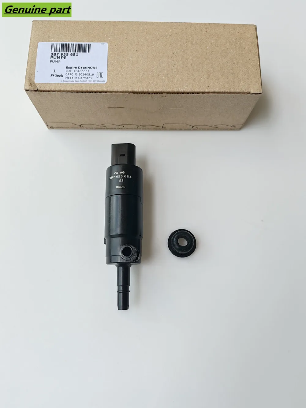 Genuine Oem Windshield Washer Pump Motor fits For Audi A3 A4 A5 A6 S4 Q5 Q7 VW Gti Eos Jetta BMW 128i 3B7955681 67128377430