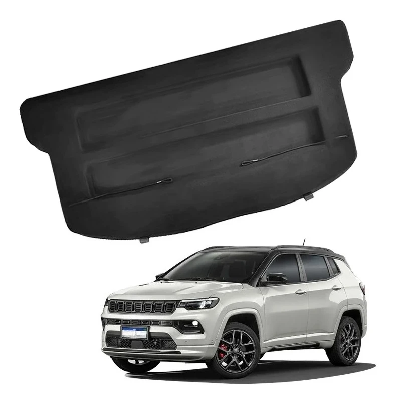 Для Jeep Compass MK2 2017-2025: Невыдвижная шторка-багажник (крышка багажного отсека) для ручной регулировки, защитная накладка на багажник, аксессуары для интерьера автомобиля
