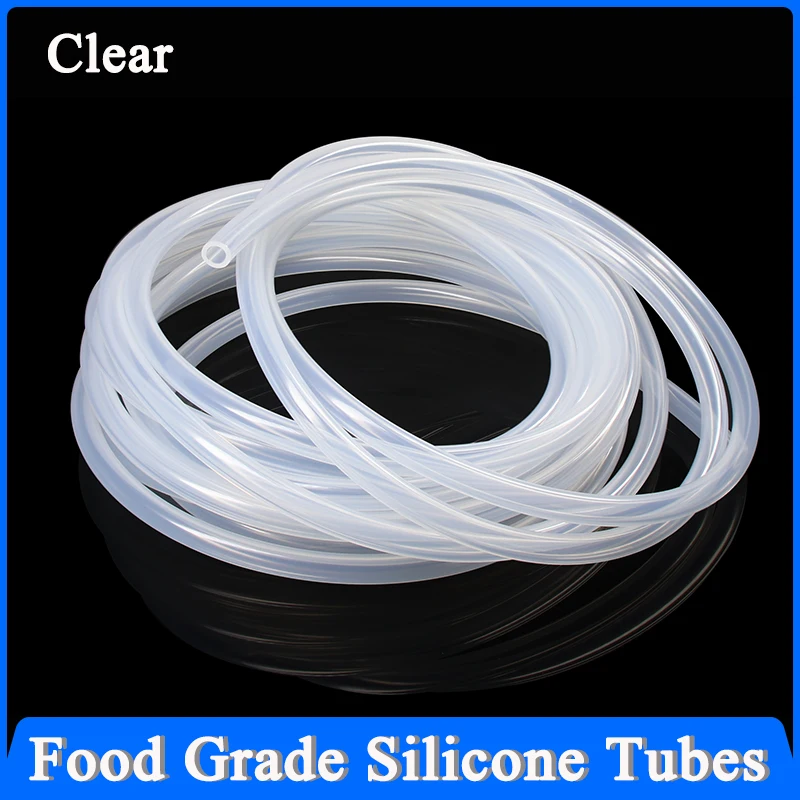 1M Food Grade Silicone Rubber Hose Transparent Flexible Silicone Tube Diameter 1 2 4 5 6 7 8 9 10 11 12 14 16 18 20 30 50mm Tube