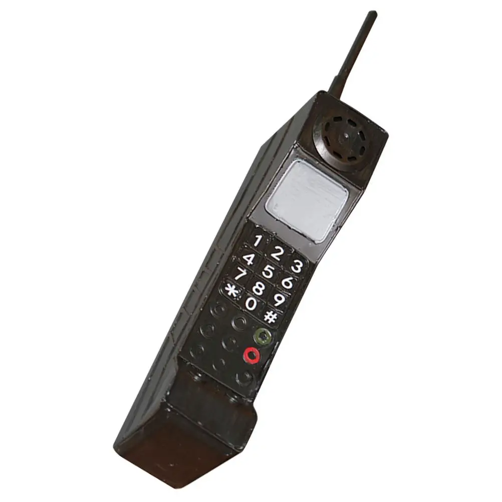 Premium Iron Phone Adornment Desktop Sculpture for Vintage Decor Living Room Office Coffee Shop Tabletop Party