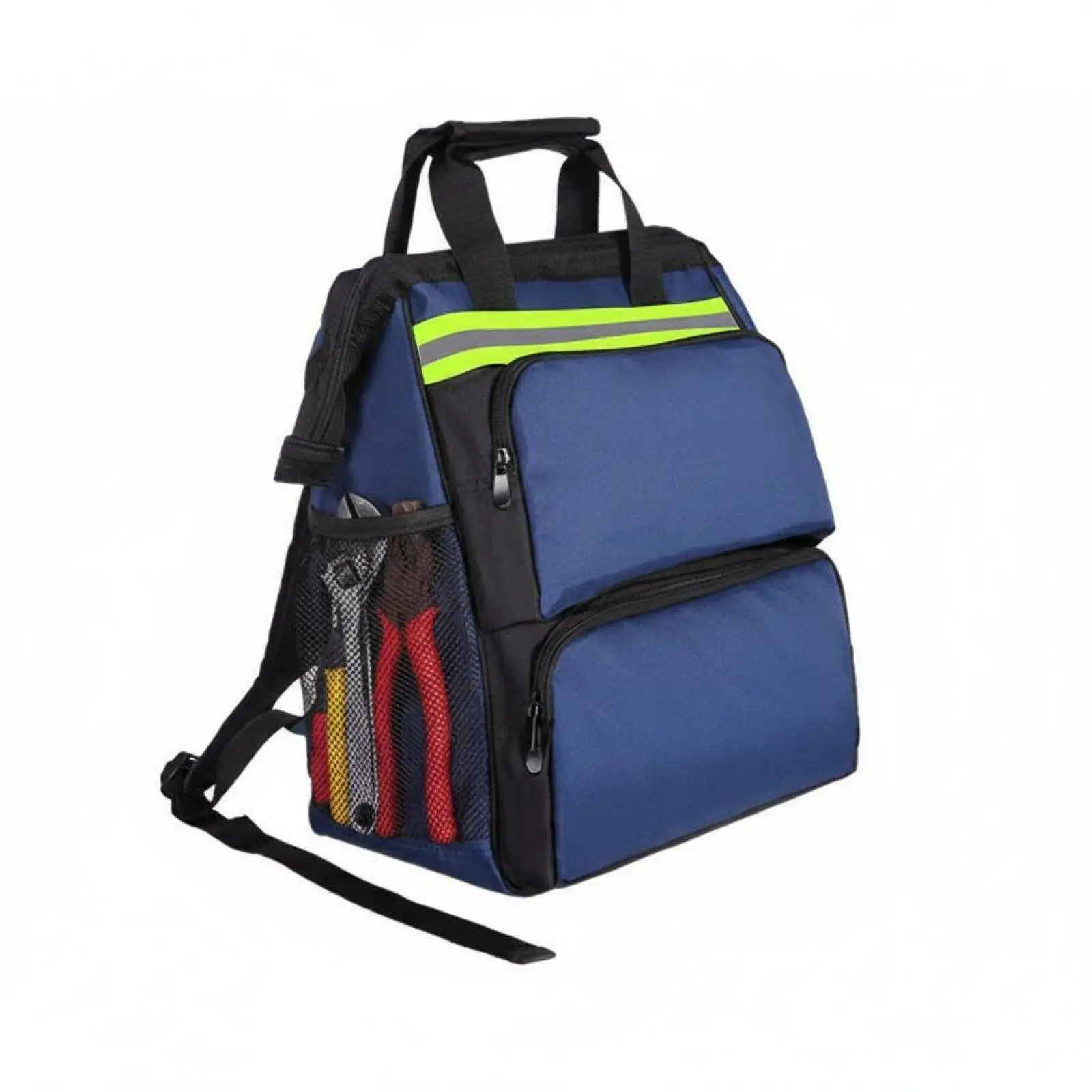 Multi Compartment Canvas Repair Pouch Tool Backpack Heavy Duty Bag for Professional Work and Repair Tasks