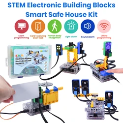 Kidsbits STEM Electronic Building Blocks Smart Safe House Kit For Arduino With KidsBlock And Python Programming DIY House Kit