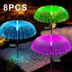 Outdoor LED Solar Garden Lights 7 Color Changing Waterproof Solar Jellyfish Lawn Lamp For Yard Garden Pathway Patio