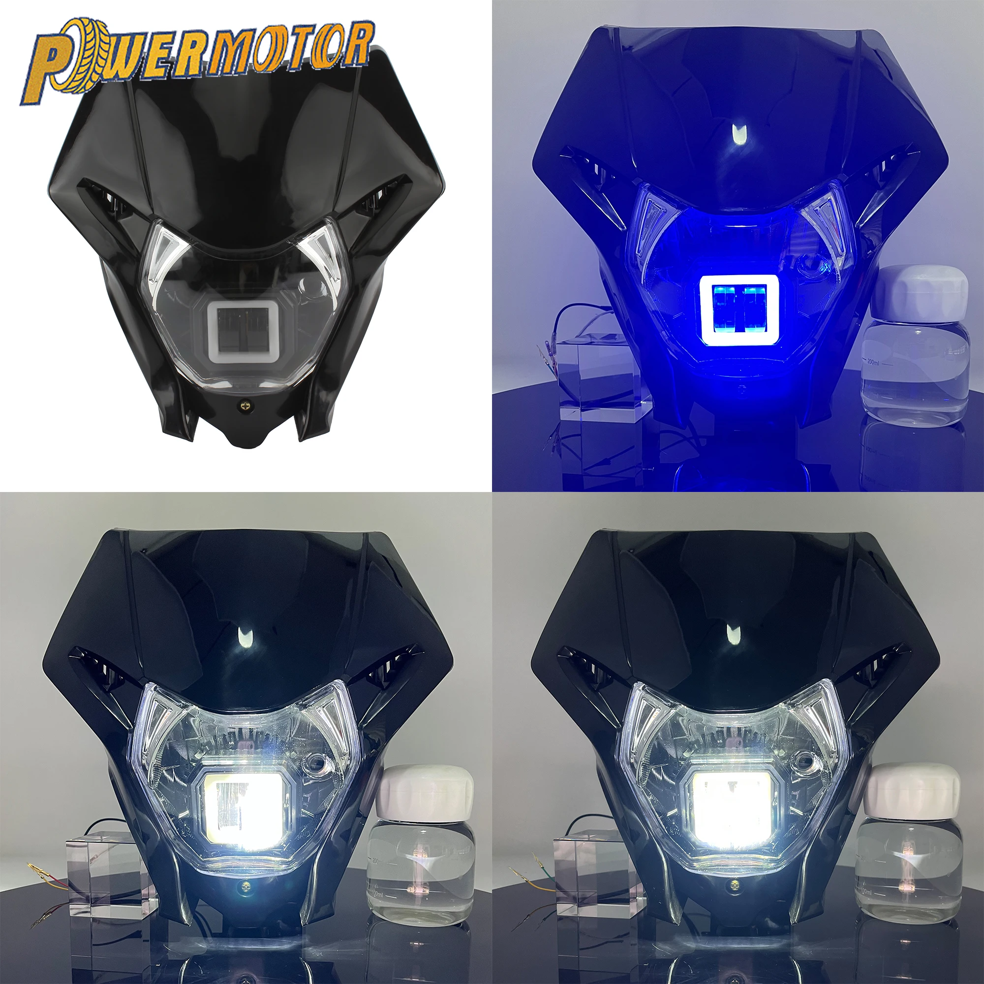 

For Honda CRF150L Motorcycle LED Headlight Plate Fairing DRL Headlamp Enduro Motocross Pit Dirt Bike Front Light Accessories
