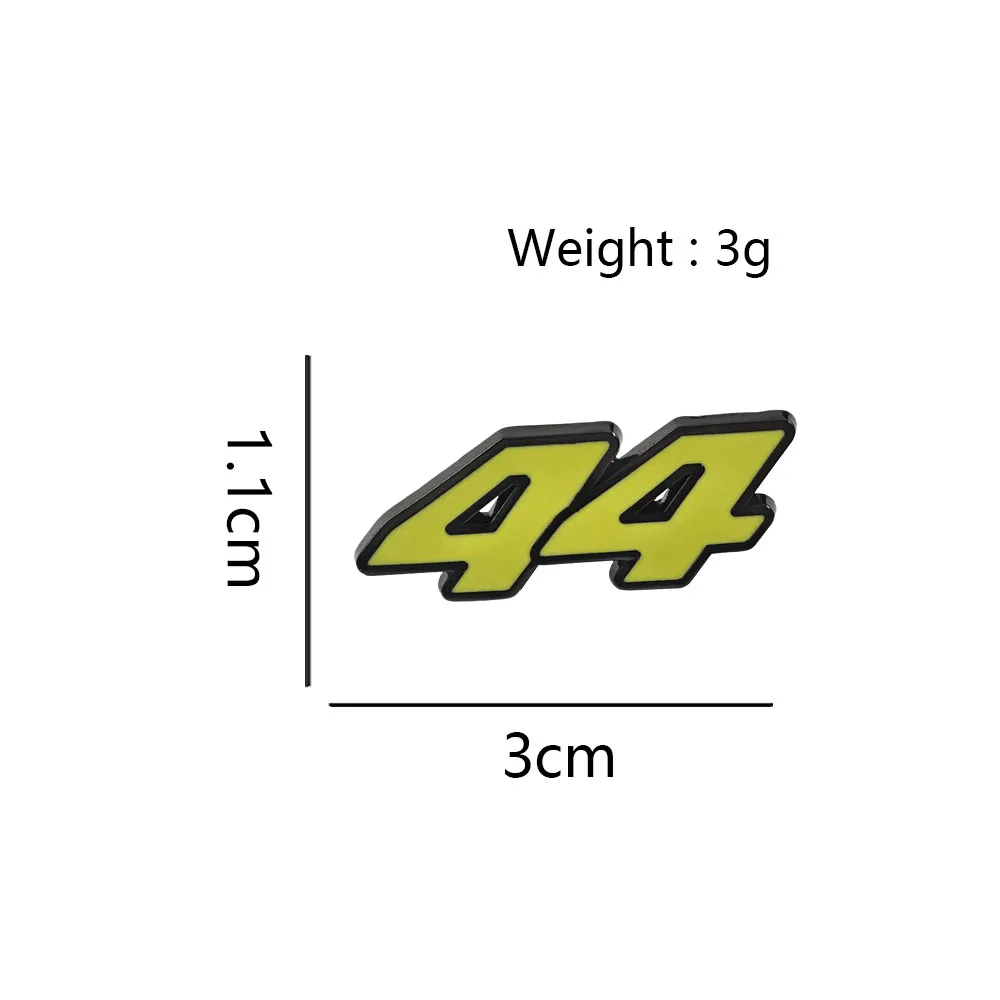 Lewis Hamilton 44 Enamel Pin F1 Racing Driver Number Logo Brooch Neon Yellow Badge Motorsport Backpack Merchandise Fans Gift