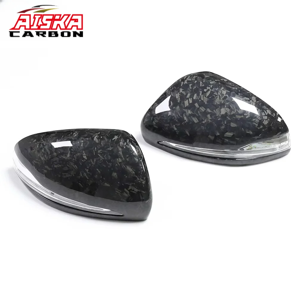 AISKA Forged Carbon Fiber LHD Replacement Style Mirror Cover for Mercedes-Benz W205/W222/W238/W257/AMG GT53 C63 E63 S63