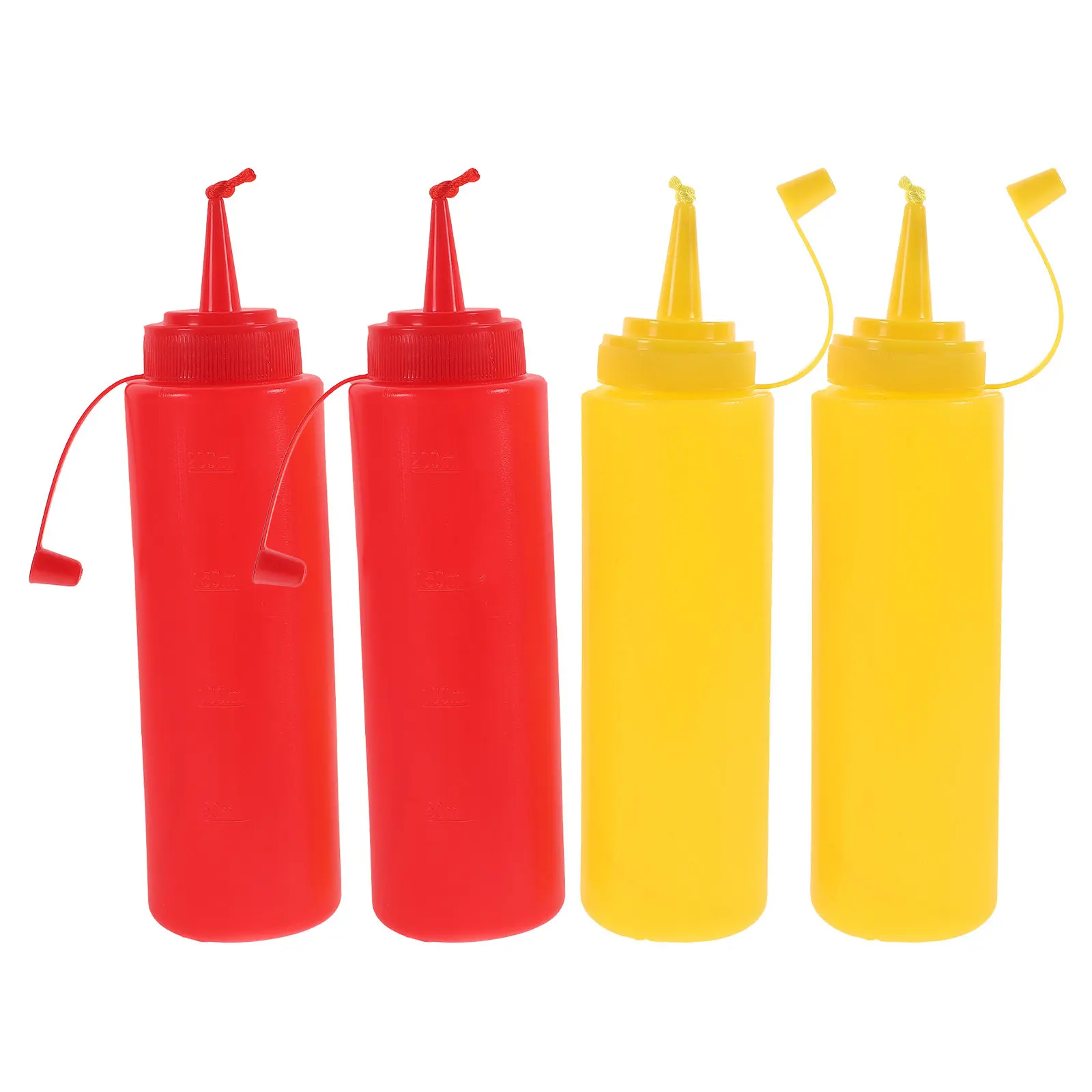 4Pcs Funny Ketchup Mustard Squirt Prank Set for April Fool's Day Decoration Playable Condiment Bottle Gag Prop Party Essential