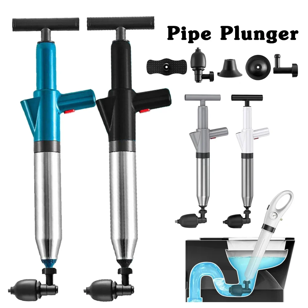 Toilet Clogged Unclogging Device Pipe Plunger High Pressure Drain Plunger Dredge Clog Bath Toilets Bathroom Shower Sink Bathtub