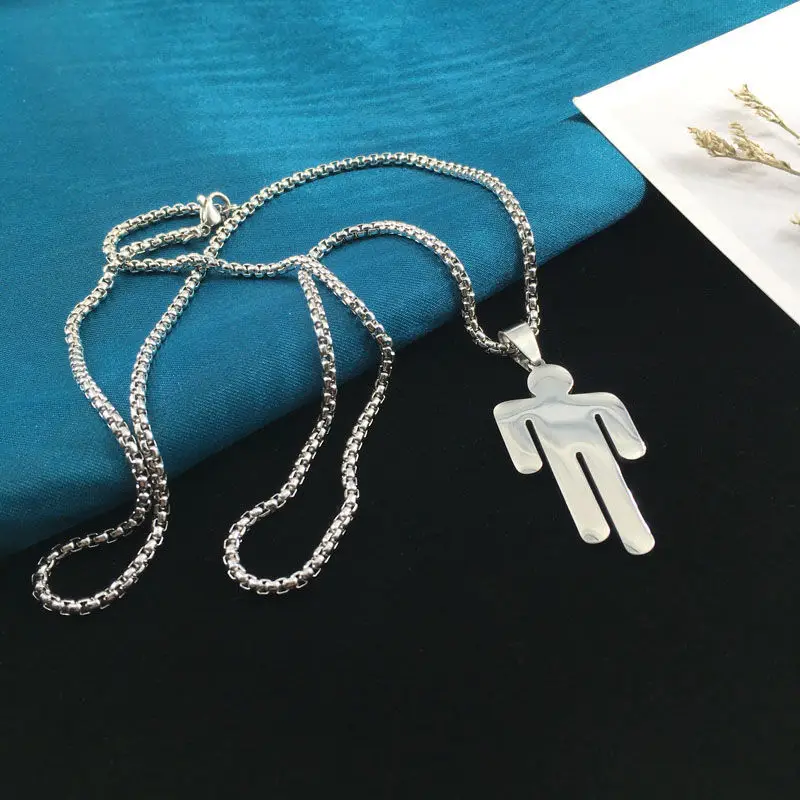 Creative Tilted Head Necklace Fashionable Hip-hop Street Style Unique Fashion High Street Pendant Accessories