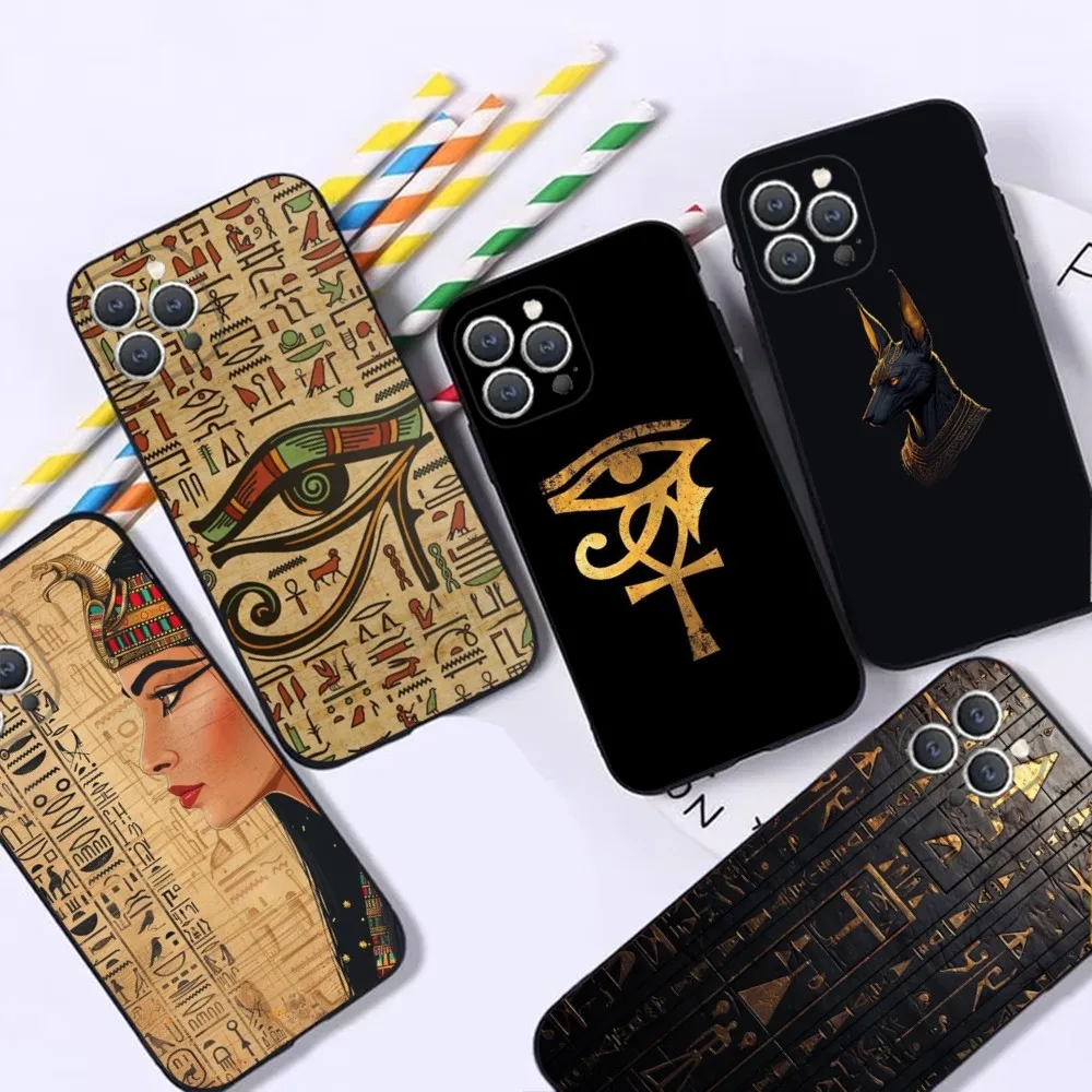 Ancient Egypt hieroglyph  Phone Case For iPhone 16,15,14,13,12,Pro,Max,11,7,8,Plus,XR,XS Max Shockproof Silicone Soft Shell