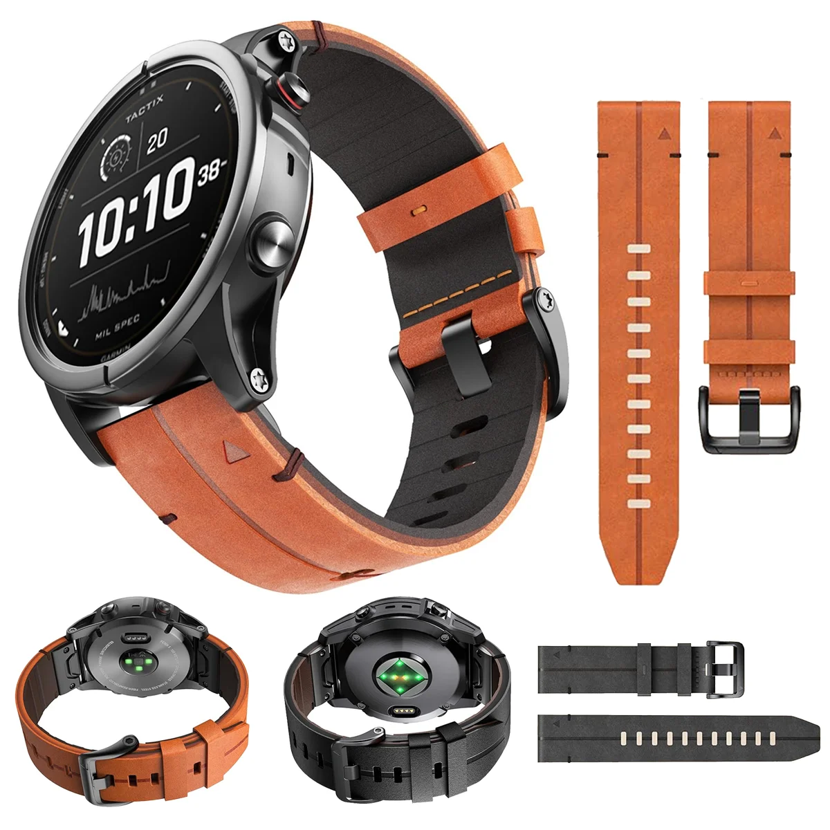 

Ремешок 22 мм для наручных часов Garmin Fenix 7 6 Pro 7 6 5, кожаный браслет Forerunner 965 955 945 935, ремешок для наручных часов, ремешок для умных часов