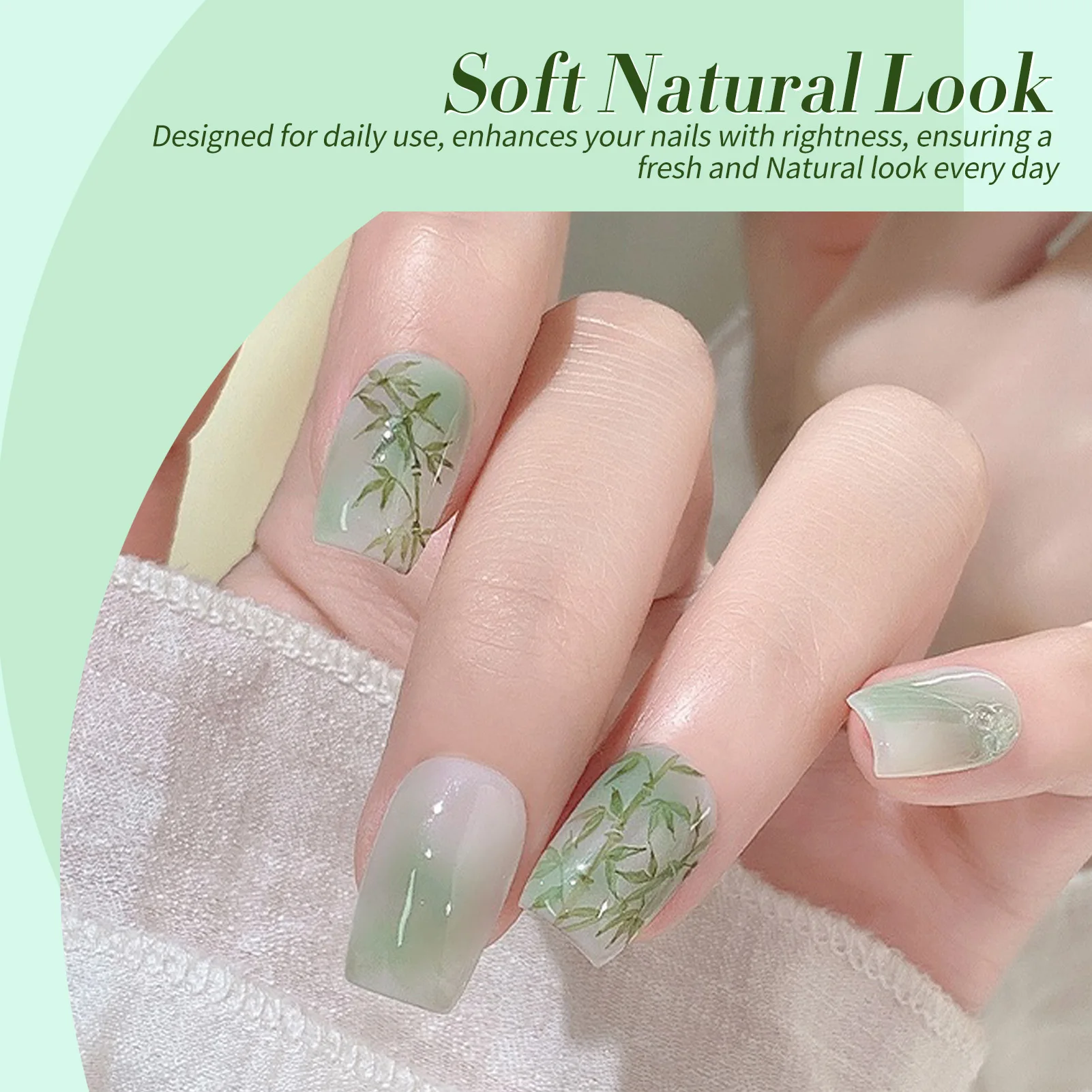 BORN PRETTY Jelly สีเขียว Milky สีขาวเจลเล็บชุด 7ml ฤดูใบไม้ผลิฤดูร้อนโปร่งใส SHEER สีเจลเล็บชุดสําหรับเจล Salon
