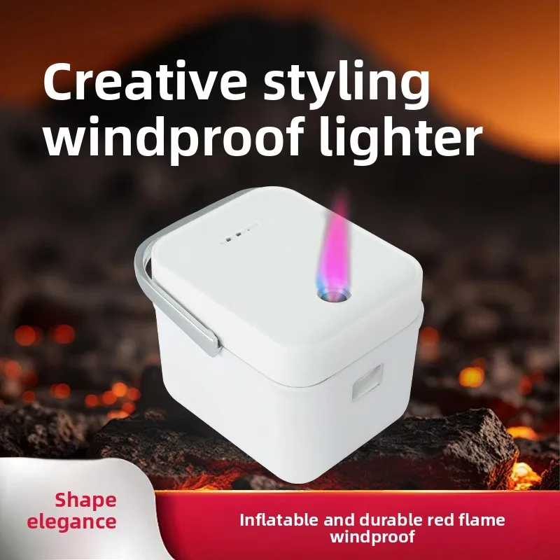 

Small Rice Cooker Lighter Cute Mini Funny Red Flame Direct Charging Rice Cooker Lighter Gift