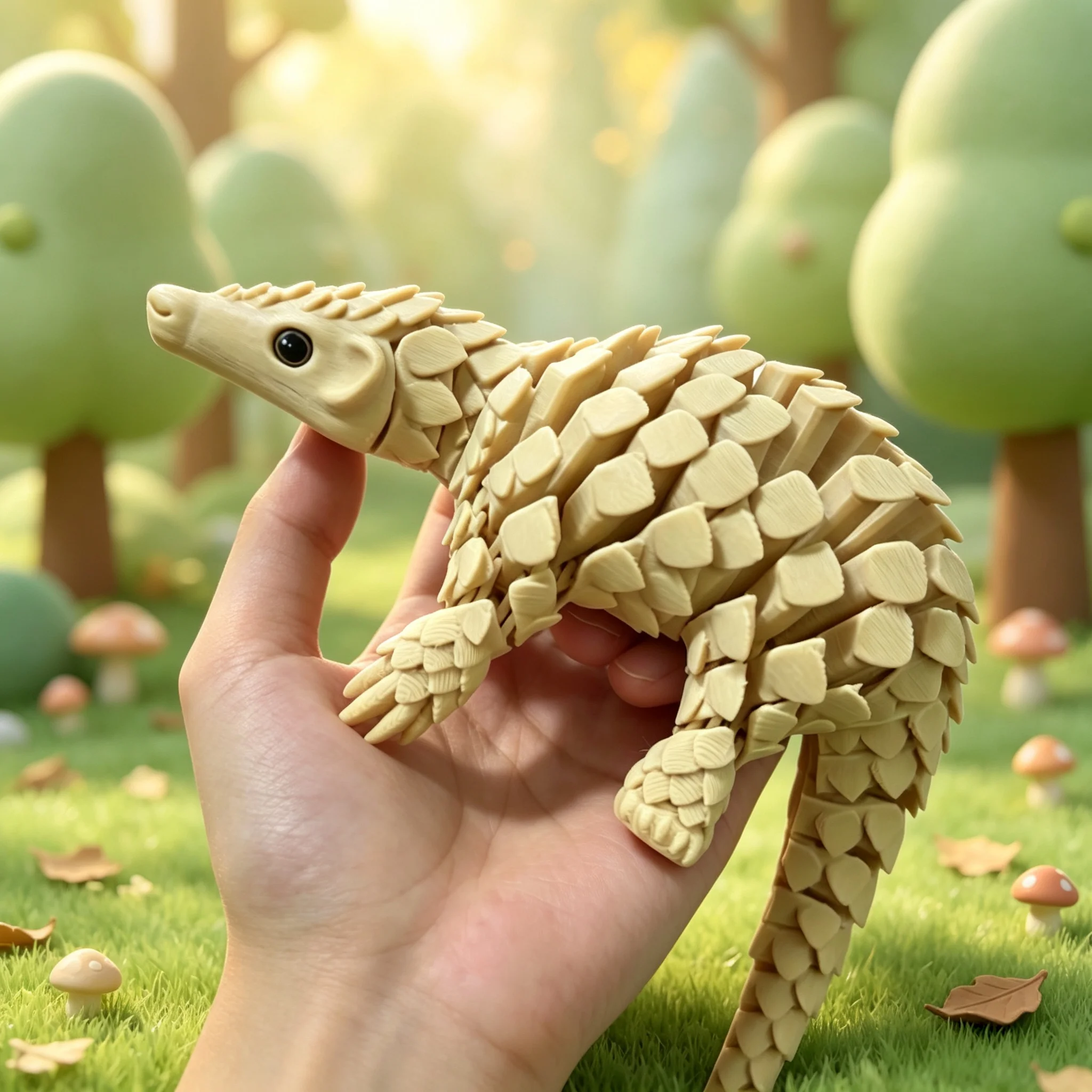 3D Printed Pangolin Animal Statue, Fun Articulated Figurine Decoration, Indoor and Outdoor Decorative Ornament, Outdoor Decorative Animal Model, Perfect Choice for Christmas, Easter, Thanksgiving, and Party Gifts