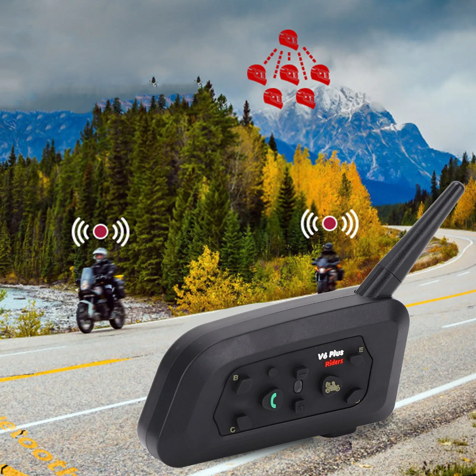 Helmet Intercom Headset  Bluetooth Motorcycle Headset Lightweight Stable Communication CVC Noise Reduction for Travel