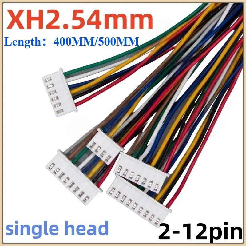 10Pcs/Lot  XH2.54 Connection Wire 2.54mm Pitch 2/3/4/5/6/7/8/9/10/1112p Male Single Head 24/26AWG Connection Wire Terminal Wire