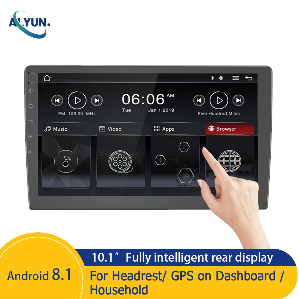 

10.1"IPS Screen Car Headrest Monitor External Display 1080P Android 8.1 WIFl/ USB/TF/BT 2+32GB Mirroring/Miracast