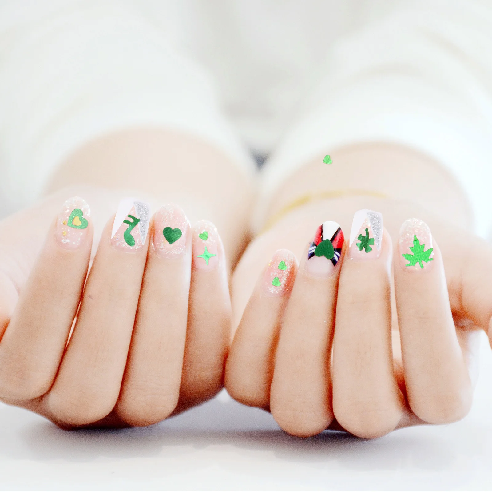 

Nail Art Charms Clover Decals St Patricks Day DIY 3 Boxes Charms,nail Decal Charms,st. Patrick Nail Decals,nail Art Supplies