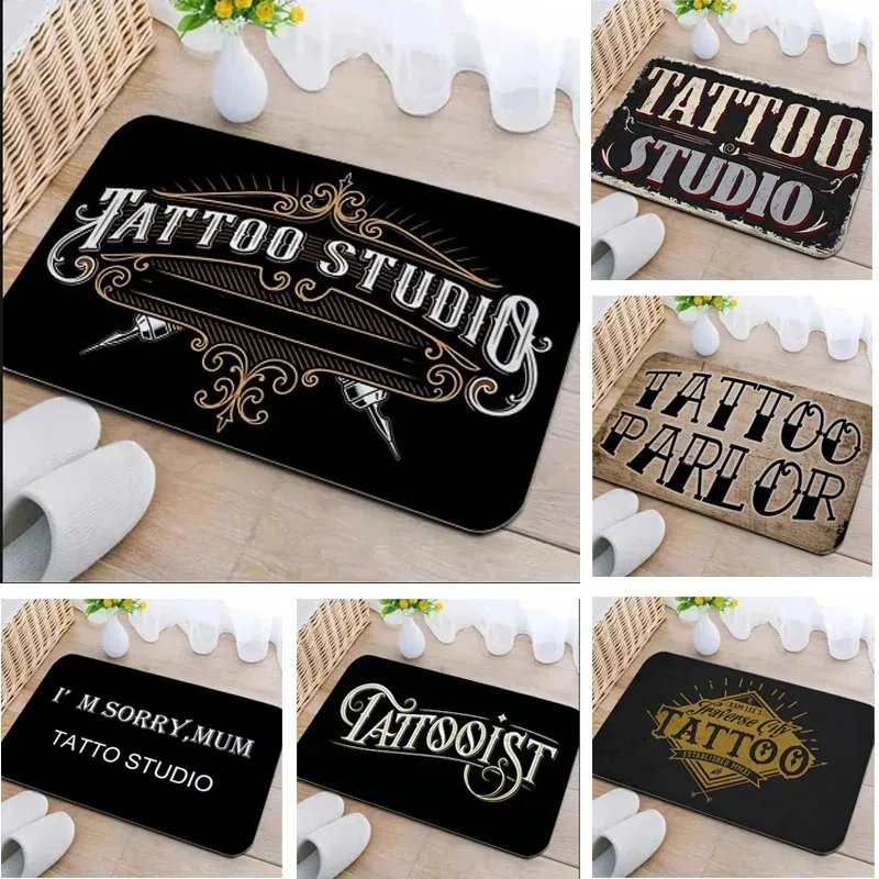 

Tattoo Shop Door Mat Decoration Carpet for Beauty Salon Home Kitchen Rugs Bathroom Doorway Non Slip Corridor Entrance Carpets