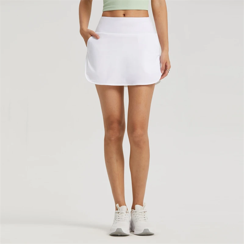 Summer Mini Short Tennis Skirts With Pocket Women High Waist Yoga Fitness Sports Skirt Gym Golf Wear Running Casual Shorts Skirt