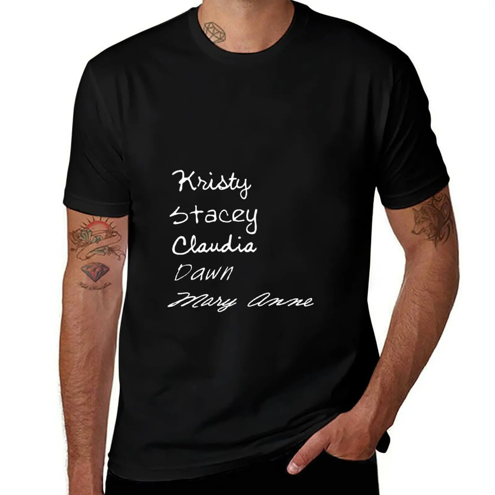 

Babysitters Club Original Handwriting Signatures Books Netflix BSC T-Shirt man t shirt luxury t shirt for man T-Shirt
