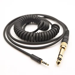 For Sennheiser MOMENTUM HD430 HD450BT HD4.40BT HD458BT  HD4.50BTNC Replaceable 6.35mm Large Plug to 2.5mm Spring Headphone Cable