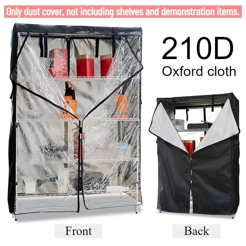 

Outdoor Shelving Covers for Shelves with Zipper, Waterproof Dustproof Storage Rack Covers Versatile Protect for Garden Gardening