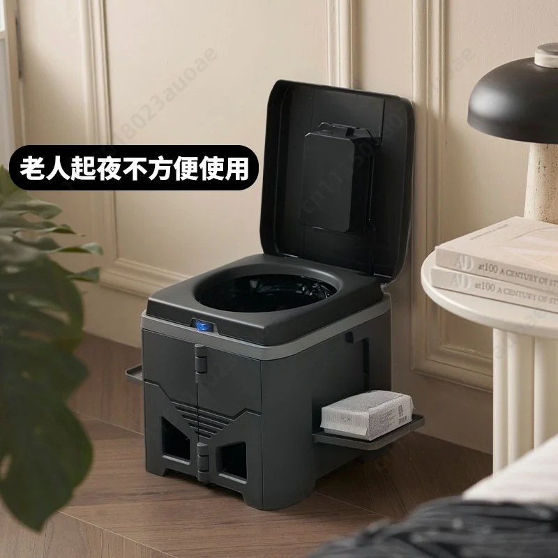 Toilette de camping portable pour adultes, anti-odeurs, tabouret de toilette mobile d'urgence pour voiture, voyage, caravane, WC de voyage temporaire