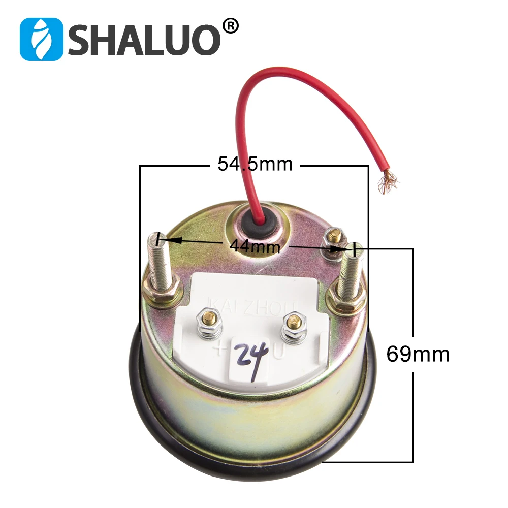 55MM 12v 24v Diesel Engine Water Temperature Gauge Meter With Backlight  Generator Parts Accessories