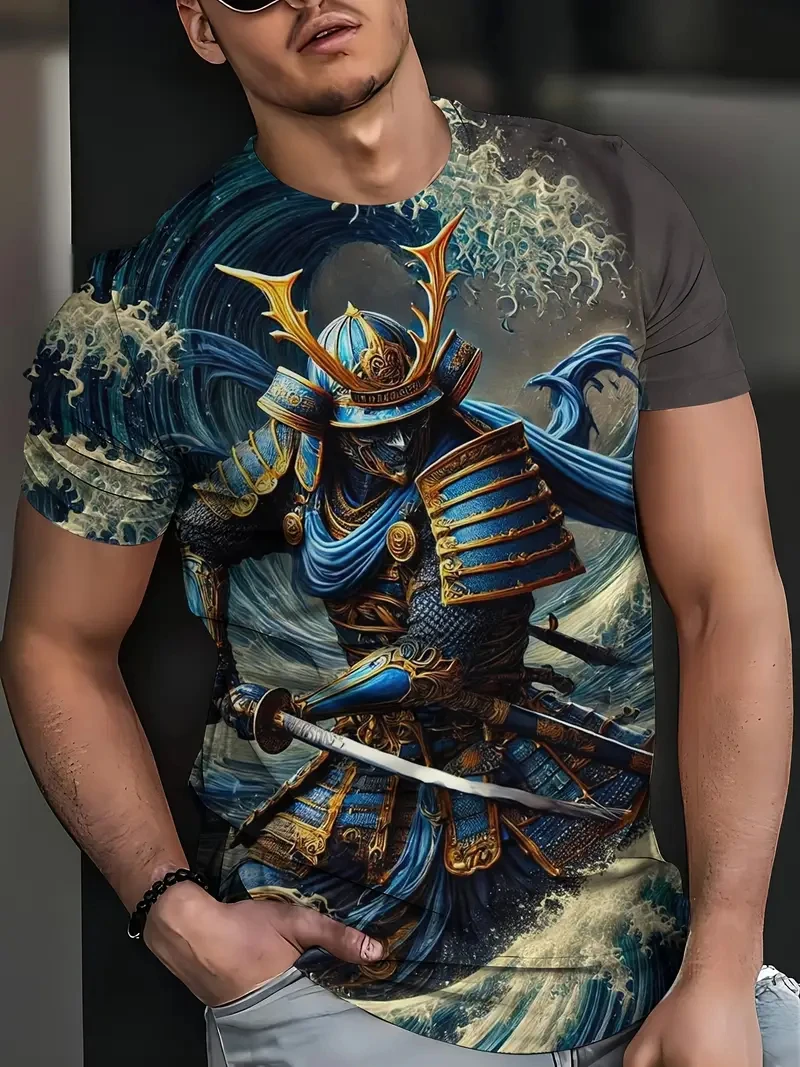 Men's GraphicT Shirt Short SleevePrint O-Neck Shirt Exaggerated Designer Party Summer Casual Clothing Apparel