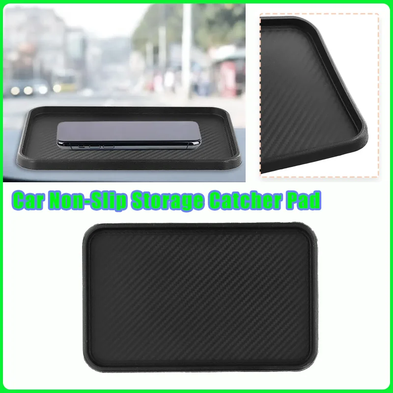 

200x128mm Car Front Dashboard Silicone Non-Slip Storage Catcher Pad Mat Auto Interior Dashboard Sticky Pad Cushion Accessories