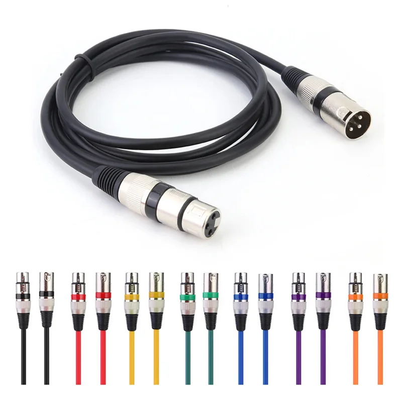 3Pin Xlr Male To Xlr Female Audio Transmission Zinc Alloy Plug Attractive Durable Microphone Cable Mixer Adapter Wire Cord