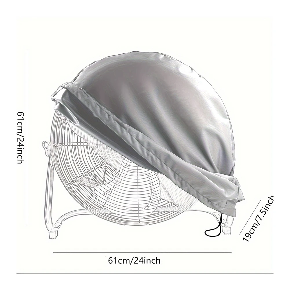 Grey Dust Protection Cover Waterproof Fan Cover Accessory Cover Dustproof Sun Protection Cover Long-lasting Protection
